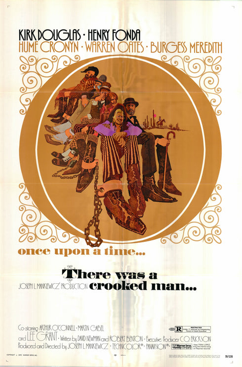there was a crooked man 1970 one sheet poster folded